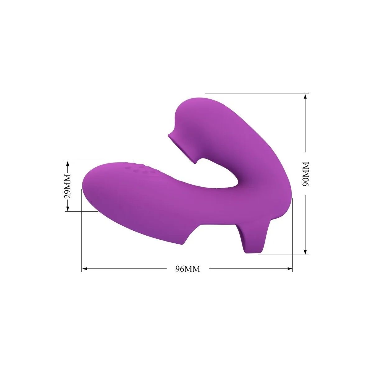 Athena Fingervibrator mit Klitorisstimulator Lila von Pretty Love | Fesselliebe.de