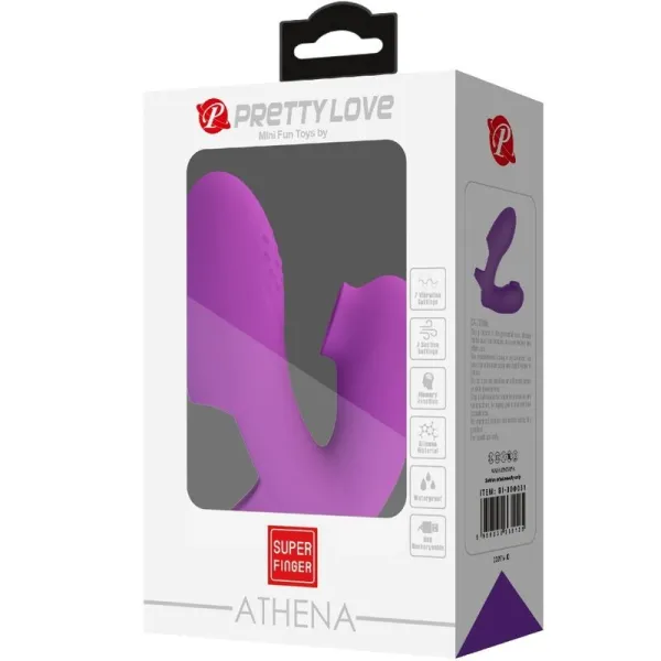 Athena Fingervibrator mit Klitorisstimulator Lila von Pretty Love | Fesselliebe.de