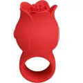 Jae Rose Förmiger Fingervibrator 10 Vibrationen Rot von Pretty Love