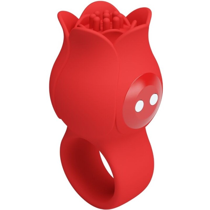 Jae Rose Förmiger Fingervibrator 10 Vibrationen Rot von Pretty Love | Fesselliebe.de