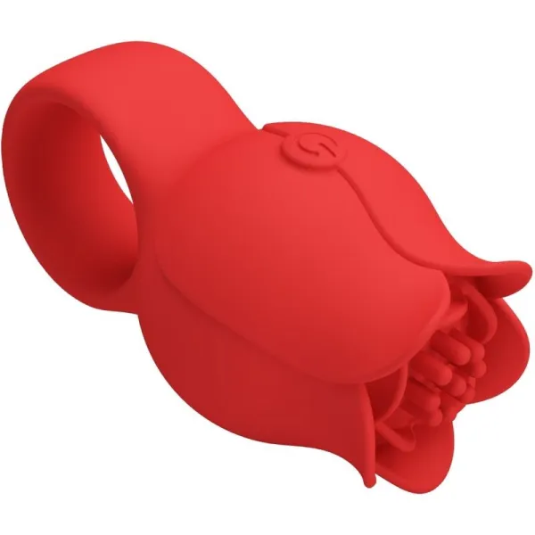 Jae Rose Förmiger Fingervibrator 10 Vibrationen Rot von Pretty Love | Fesselliebe.de