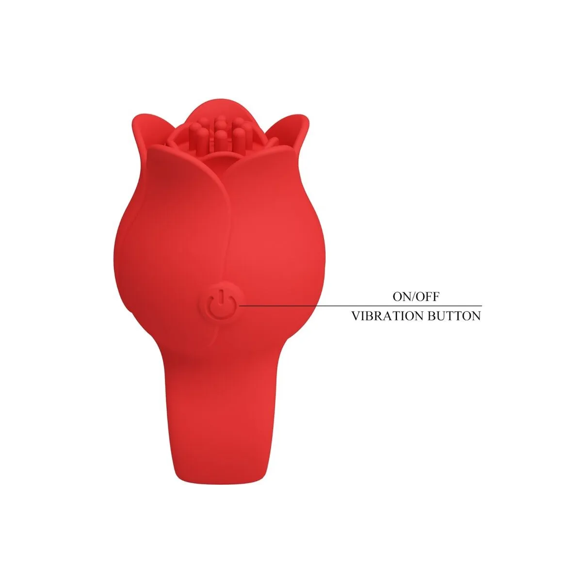 Jae Rose Förmiger Fingervibrator 10 Vibrationen Rot von Pretty Love | Fesselliebe.de
