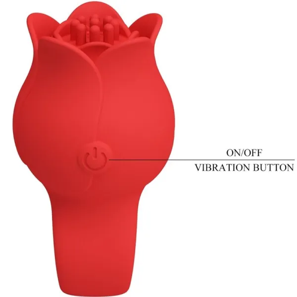 Jae Rose Förmiger Fingervibrator 10 Vibrationen Rot von Pretty Love | Fesselliebe.de