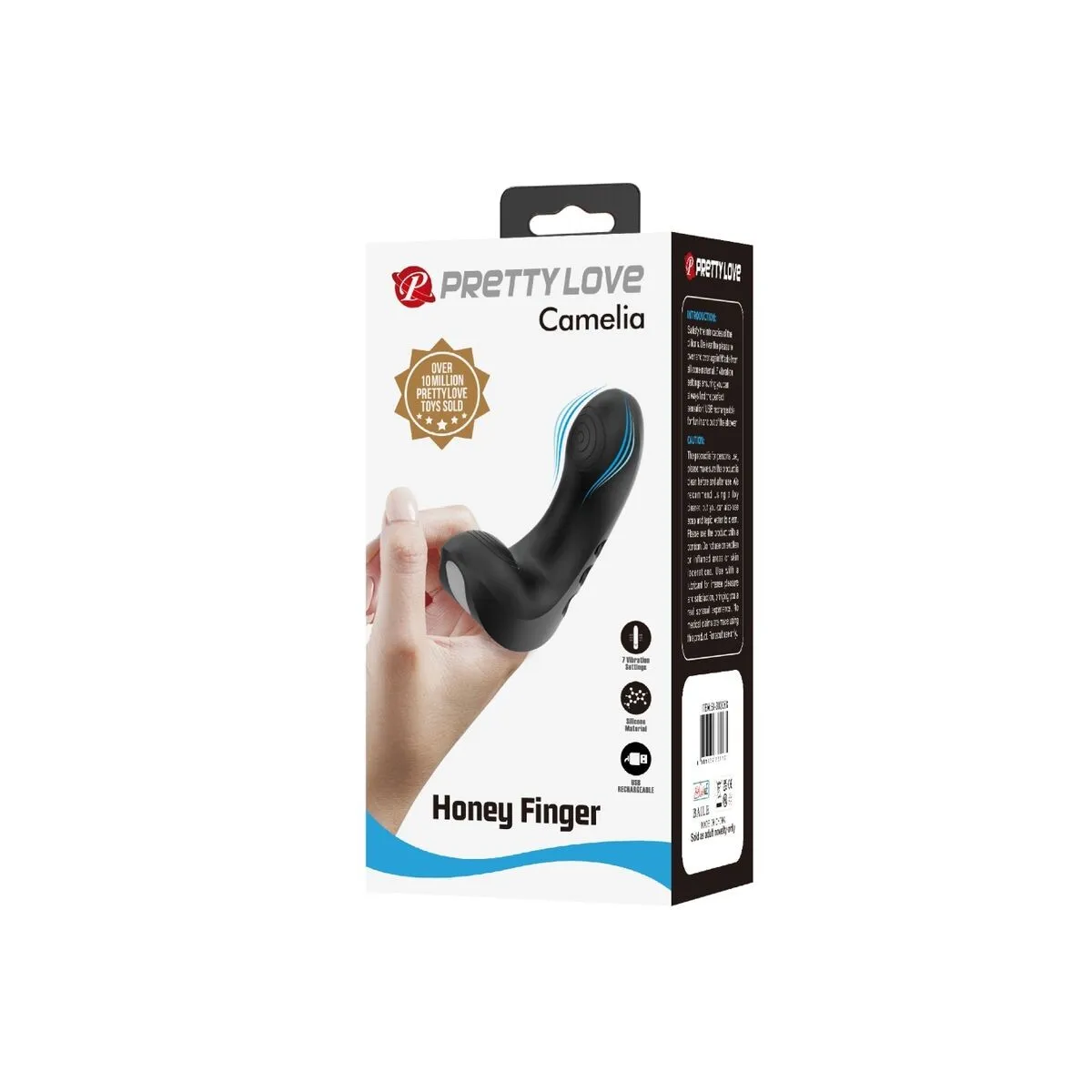 Camelia Fingervibrator 7 Vibrationen Schwarz von Pretty Love | Fesselliebe.de