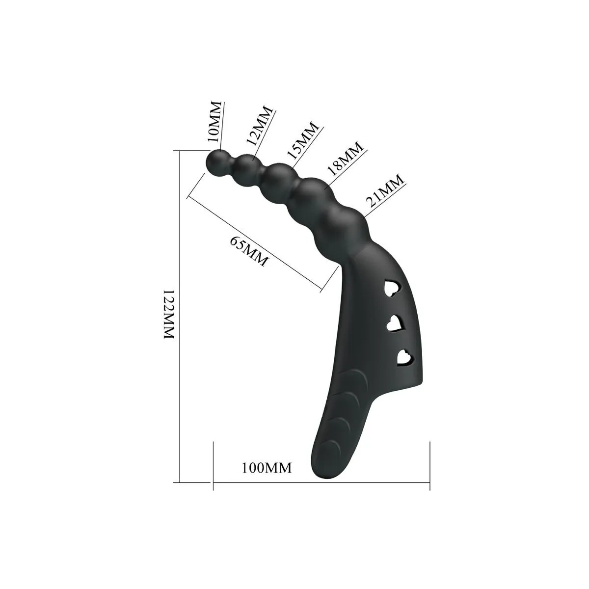 Jordin Fingervibrator 10 Vibrationen Schwarz von Pretty Love | Fesselliebe.de