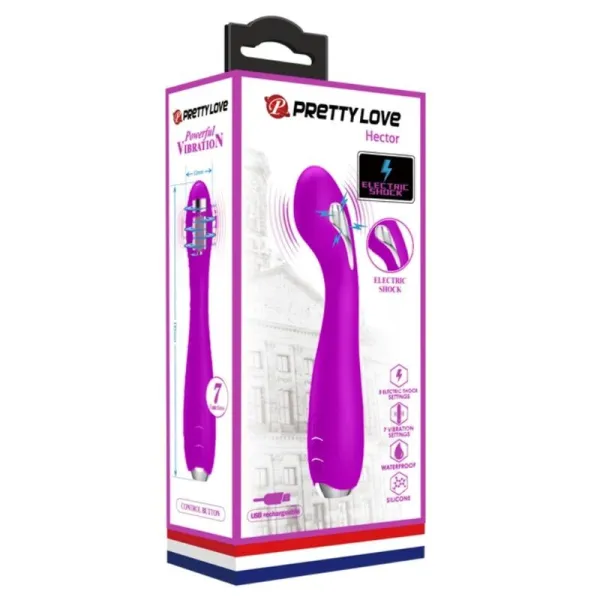 Hector wiederaufladbarer Elektroschock-Vibrator Wasserdicht Lila von Pretty Love Flirtation | Fesselliebe.de