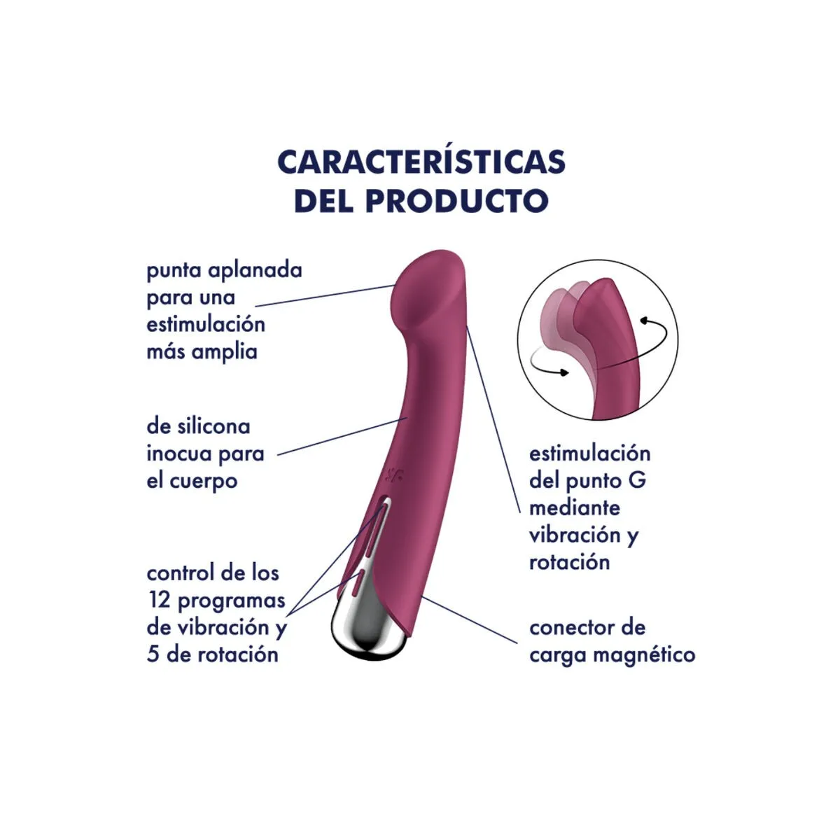 Spinning G-Sport 1 Rotator Vibrator Rot von Satisfyer Vibrator | Fesselliebe.de