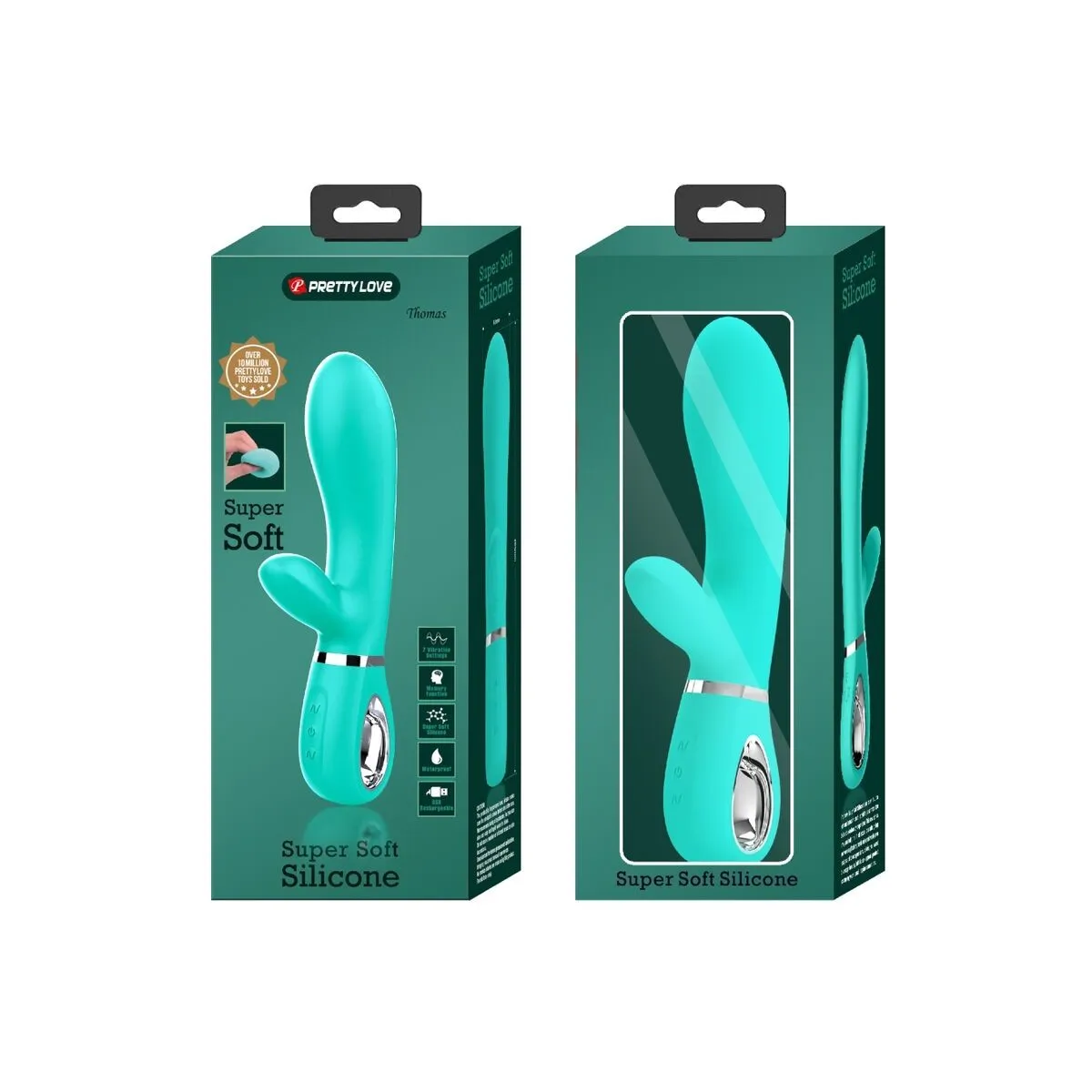 Thomas Multifunktions-G-Spot-Vibrator Aqua Green von Pretty Love Flirtation | Fesselliebe.de