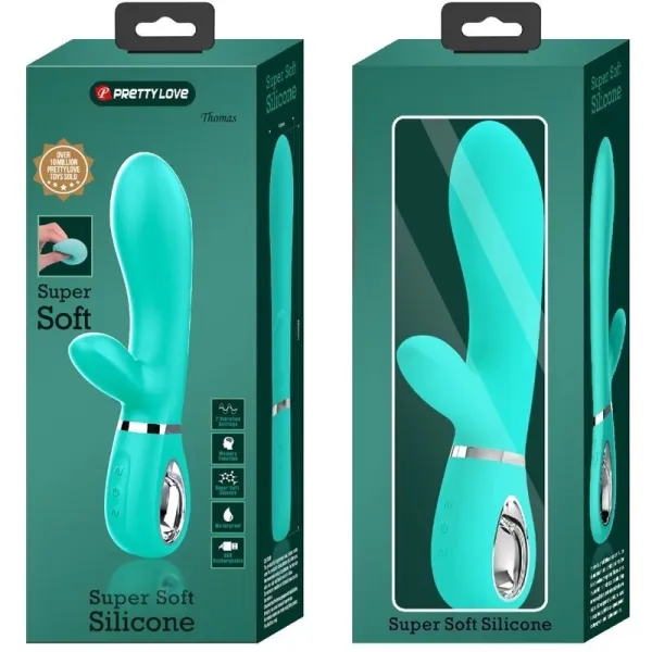 Thomas Multifunktions-G-Spot-Vibrator Aqua Green von Pretty Love Flirtation | Fesselliebe.de