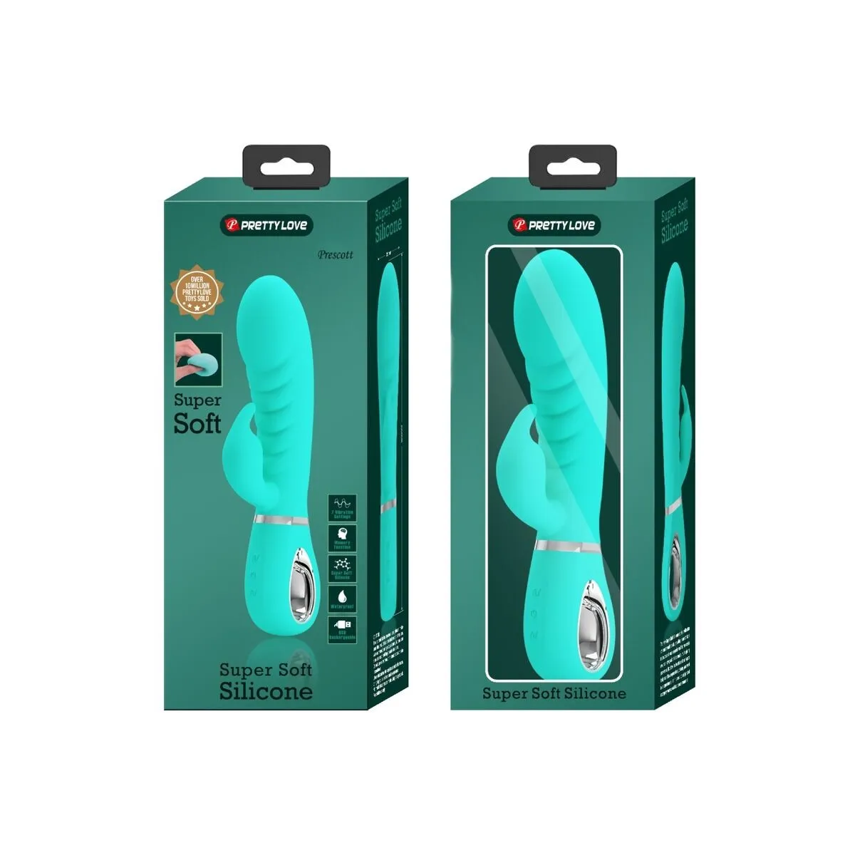 Prescott Multifunktions-G-Spot-Vibrator Aqua Green von Pretty Love Flirtation | Fesselliebe.de