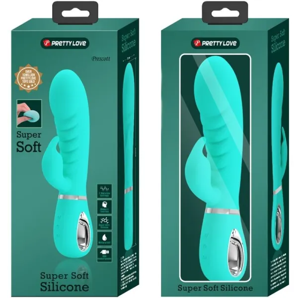 Prescott Multifunktions-G-Spot-Vibrator Aqua Green von Pretty Love Flirtation | Fesselliebe.de