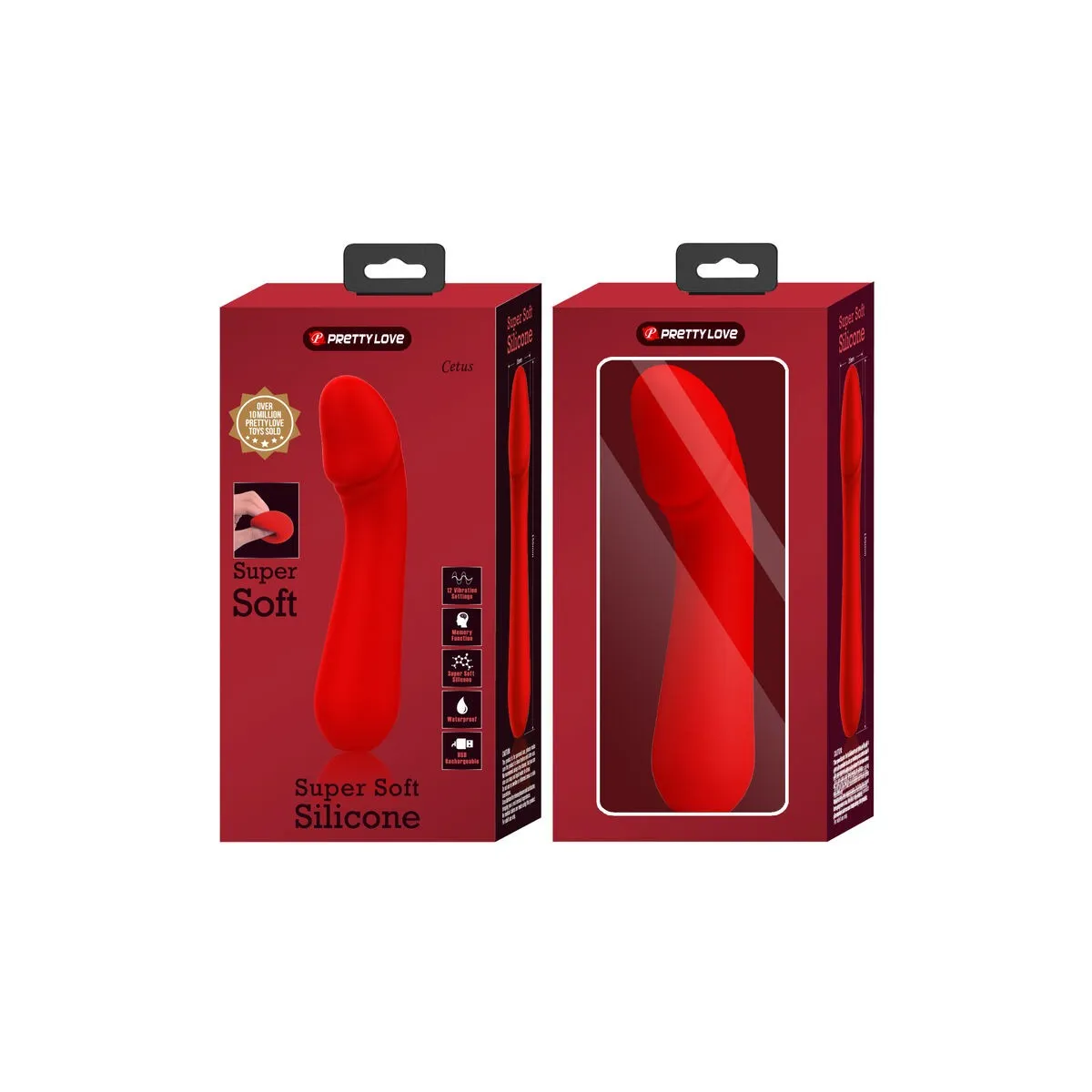 Cetus wiederaufladbarer Vibrator Rot von Pretty Love Smart | Fesselliebe.de