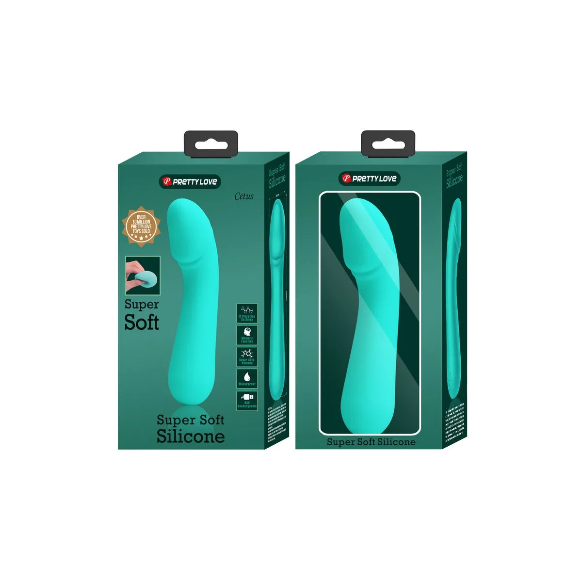 Cetus wiederaufladbarer Vibrator Aqua Green von Pretty Love Smart | Fesselliebe.de