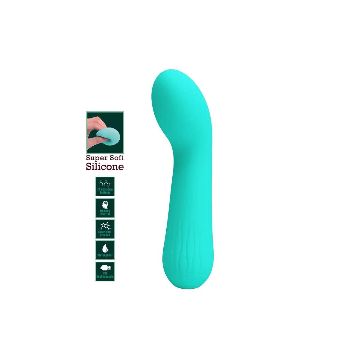 Faun wiederaufladbarer Vibrator Aquagrün von Pretty Love Smart | Fesselliebe.de