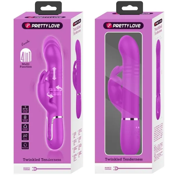 Coale Rabbit Vibrator Perlen Violet von Pretty Love Flirtation | Fesselliebe.de