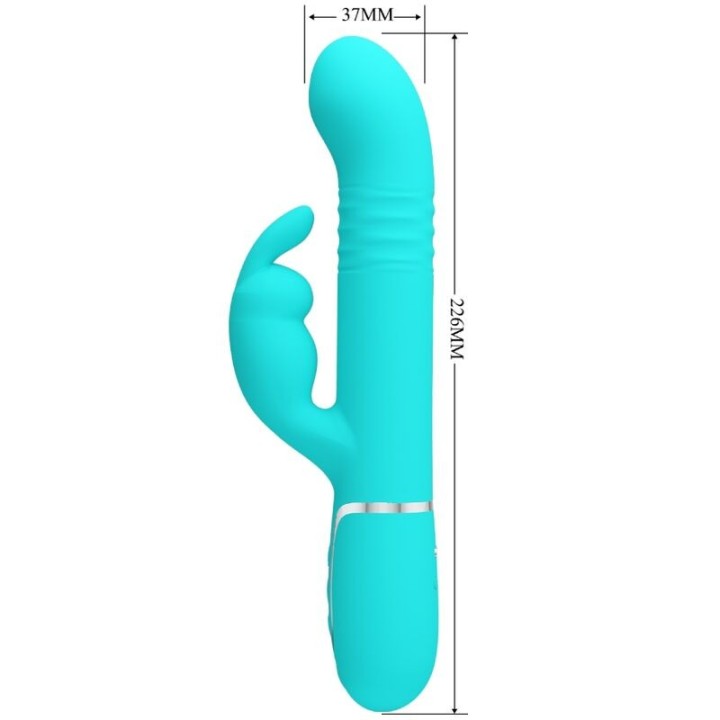 Coale Rabbit Vibrator Perlen Aquagrün von Pretty Love Flirtation | Fesselliebe.de