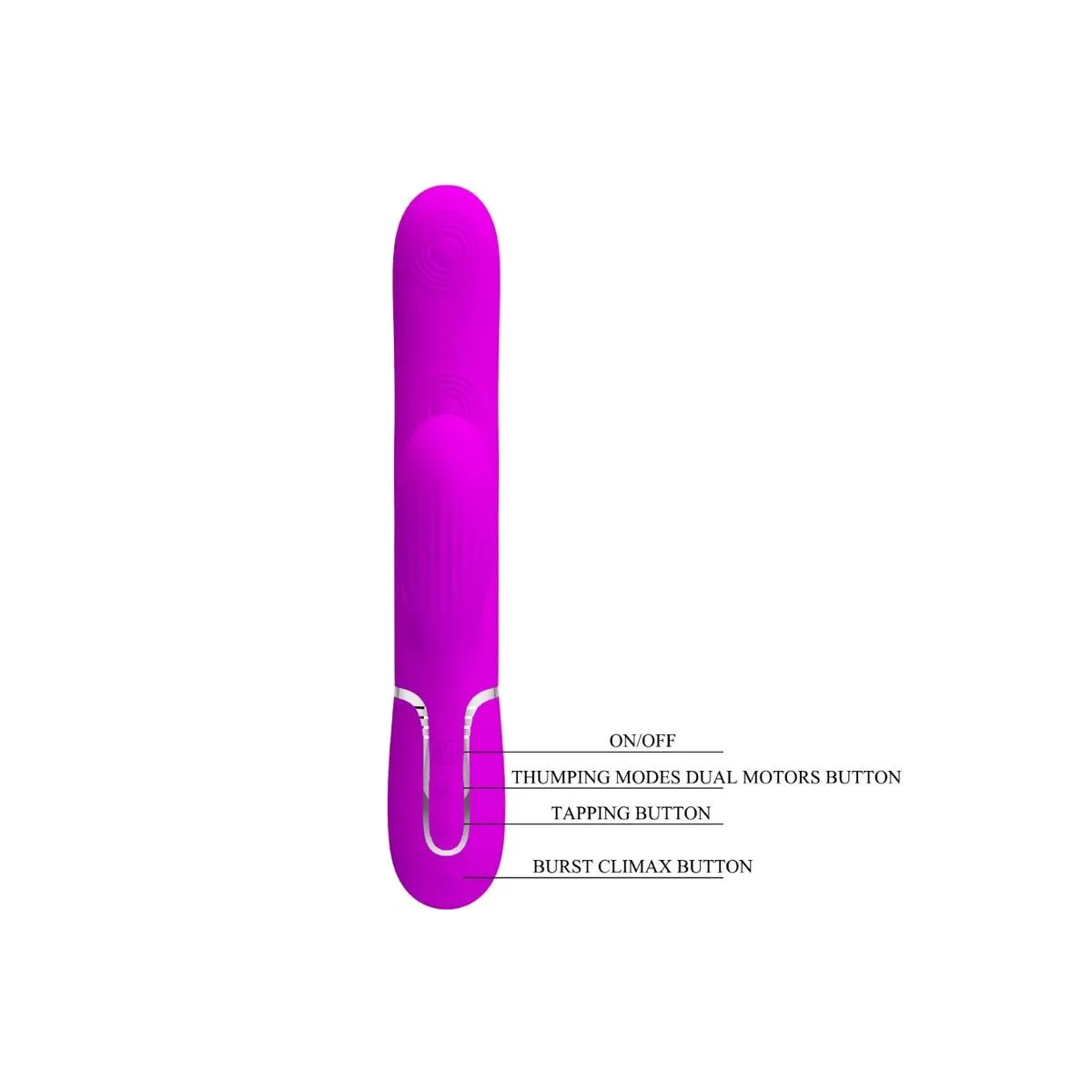 Perlita Multifunktions-3-In-1-G-Spot-Vibrator Violett von Pretty Love Flirtation | Fesselliebe.de