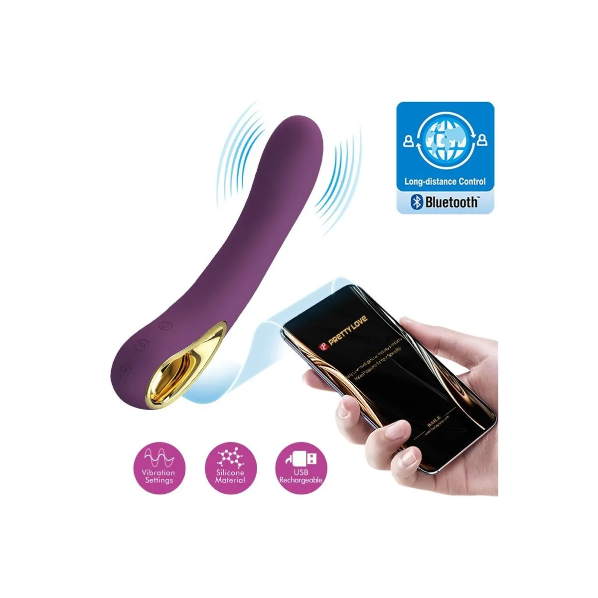 Ethan wiederaufladbarer Vibrator Lila von Pretty Love Smart | Fesselliebe.de