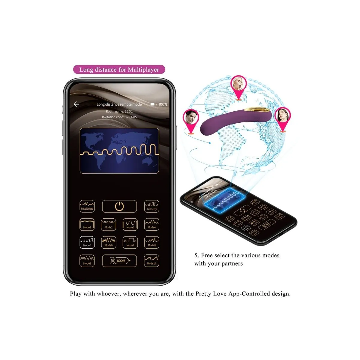 Ethan wiederaufladbarer Vibrator Lila von Pretty Love Smart | Fesselliebe.de