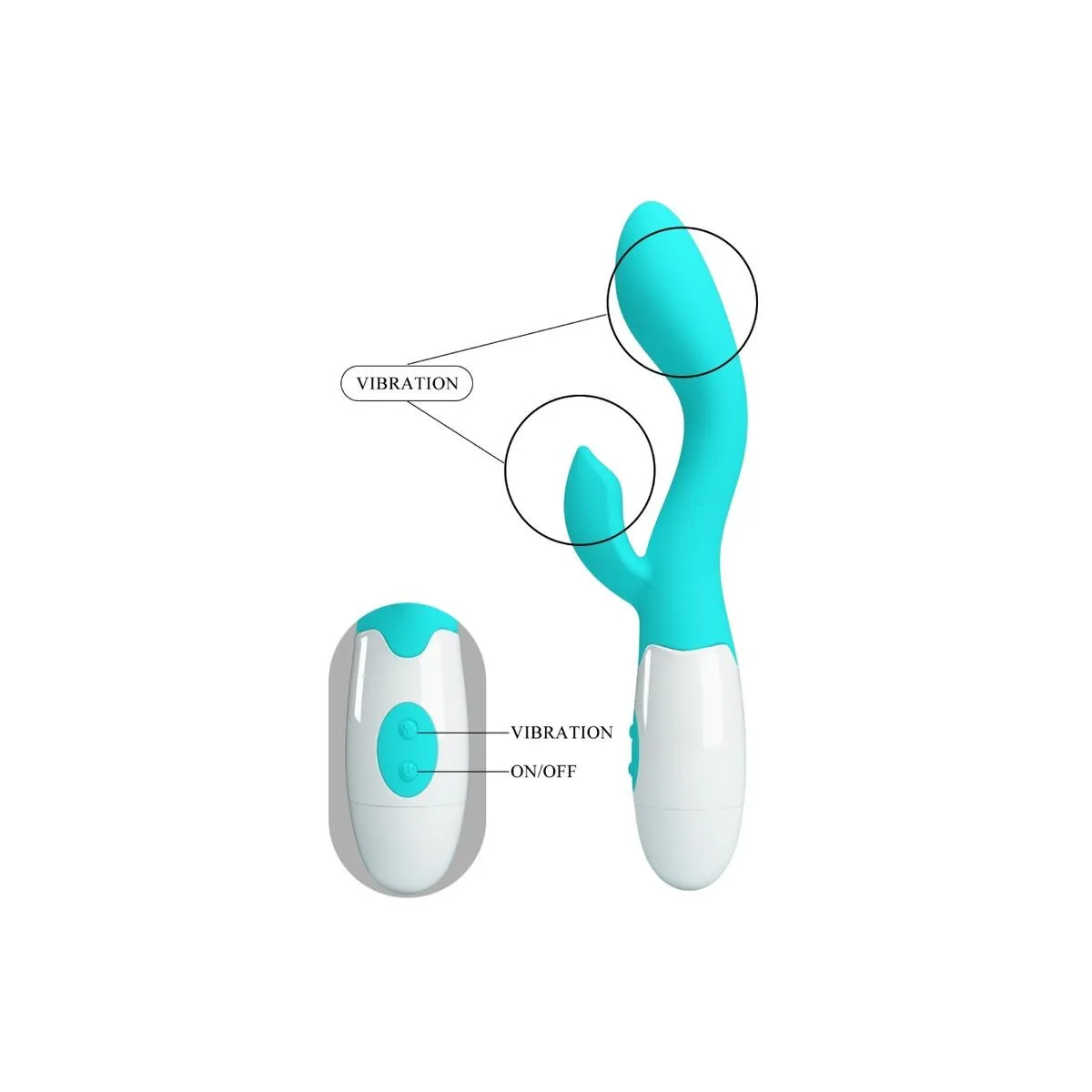 Helliger G-Spot-Vibrator, Aquagrün von Pretty Love Flirtation | Fesselliebe.de