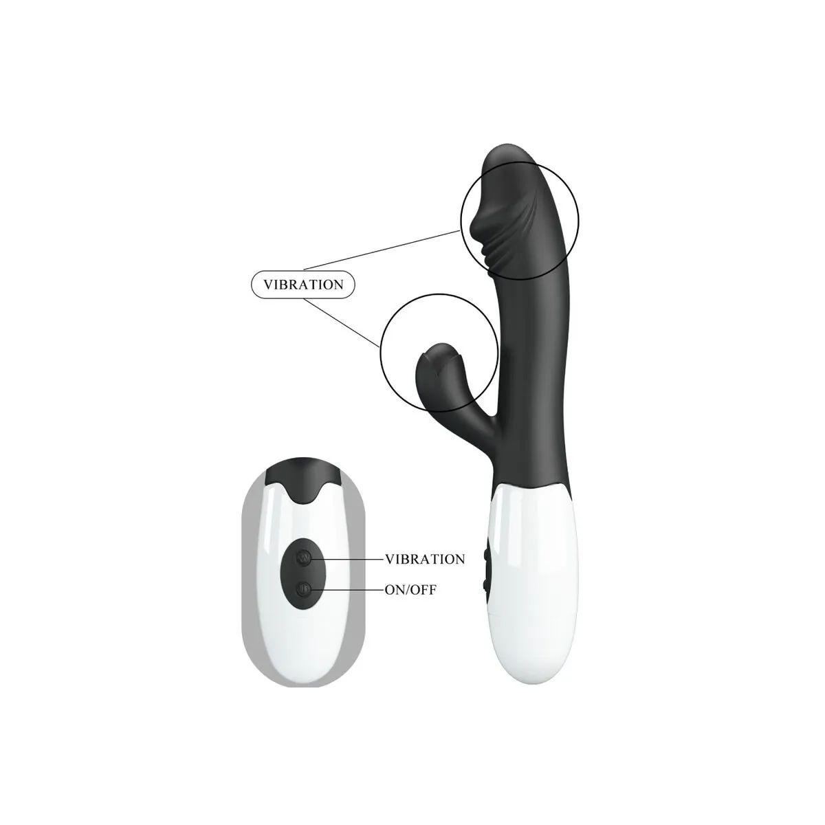 Snappy G-Spot Vibrator Schwarz von Pretty Love Flirtation | Fesselliebe.de