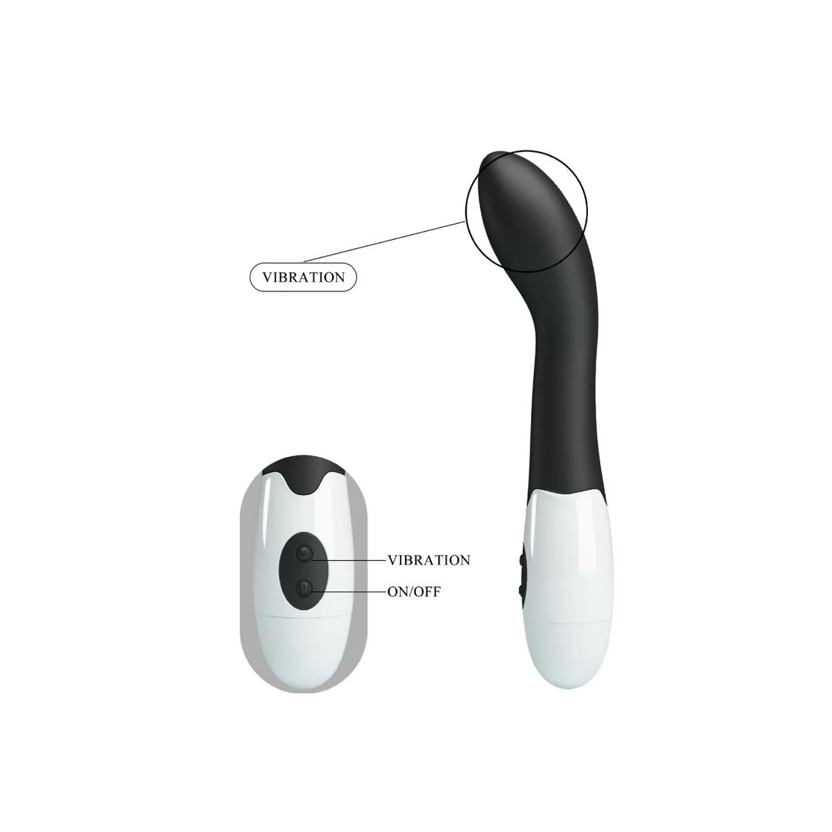 Bishop G-Spot Vibrator 30 Modi Schwarz von Pretty Love Flirtation | Fesselliebe.de
