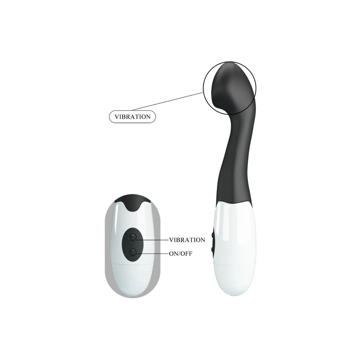 Charles G-Spot Vibrator 30 Modi Schwarz von Pretty Love Flirtation | Fesselliebe.de
