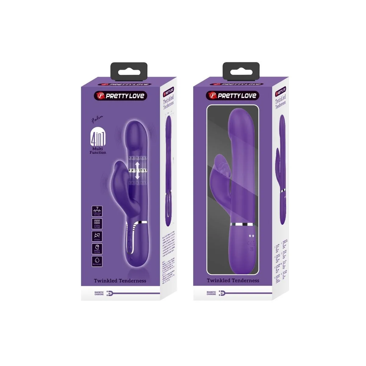 Zalin Rabbit Vibrator Perlen 4 In 1 Lila von Pretty Love Flirtation | Fesselliebe.de