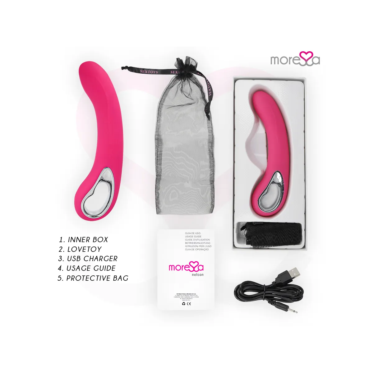 Nelson Premium Silikon wiederaufladbar von Moressa | Fesselliebe.de