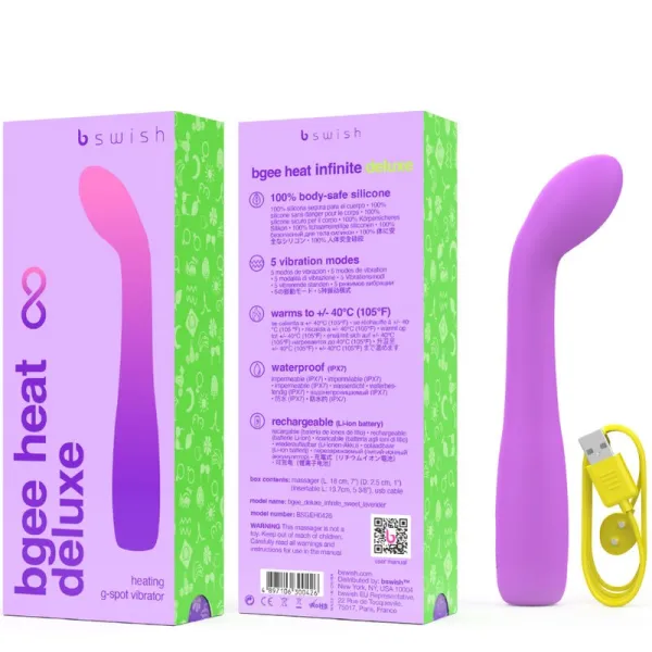 Bgee Heat Infinite Deluxe wiederaufladbarer Vibrator Lavendel Silikon von B Swish | Fesselliebe.de