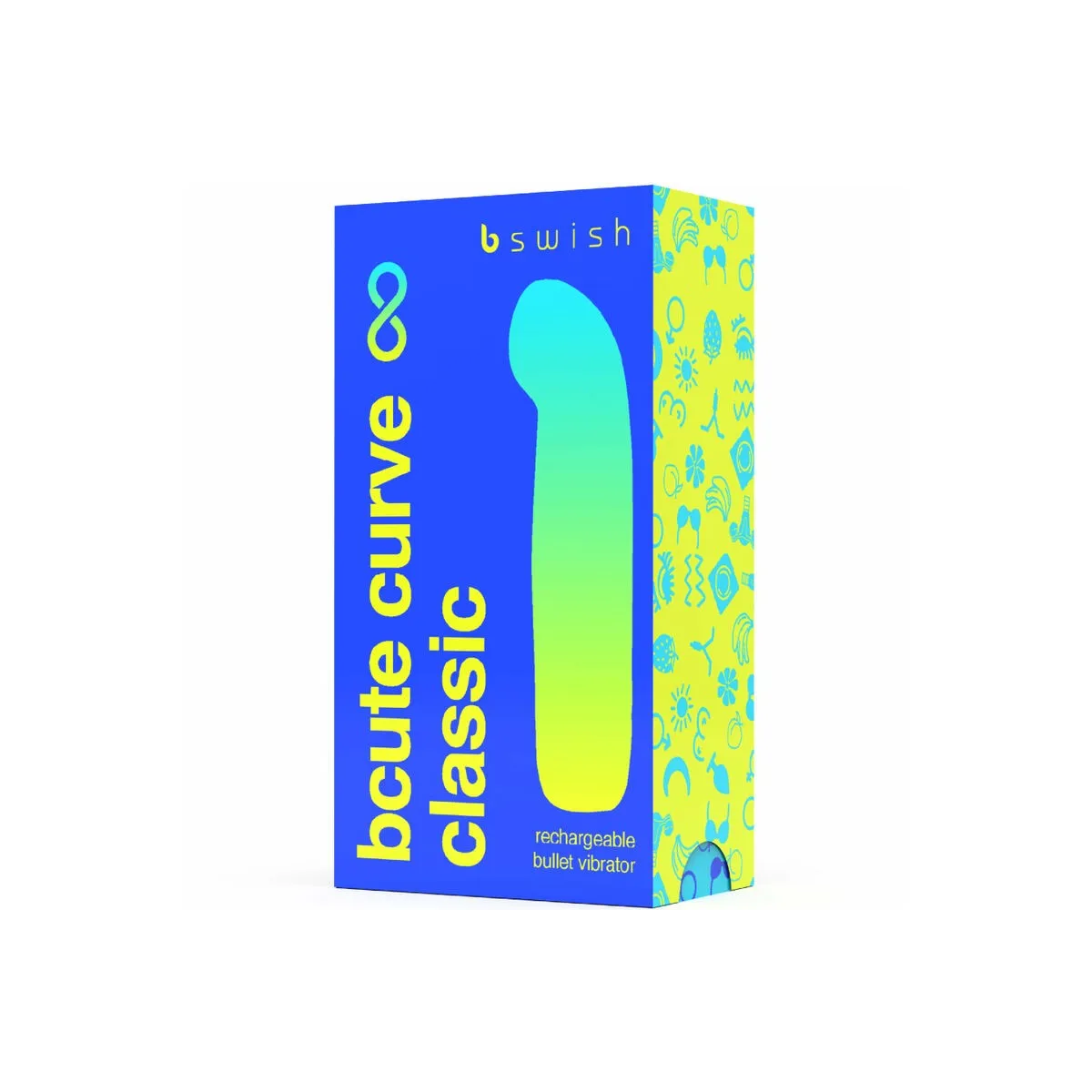 Bcute Curve Infinite Klassischer wiederaufladbarer Vibrator aus Blauem Silikon von B Swish | Fesselliebe.de