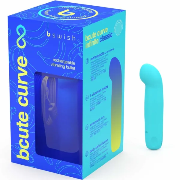 Bcute Curve Infinite Classic Limited Edition Blauer Silikon-Vibrator von B Swish | Fesselliebe.de