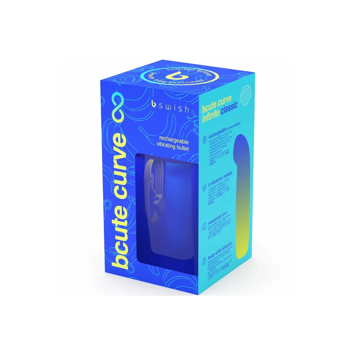 Bcute Curve Infinite Classic Limited Edition Blauer Silikon-Vibrator von B Swish | Fesselliebe.de