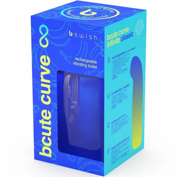 Bcute Curve Infinite Classic Limited Edition Blauer Silikon-Vibrator von B Swish | Fesselliebe.de