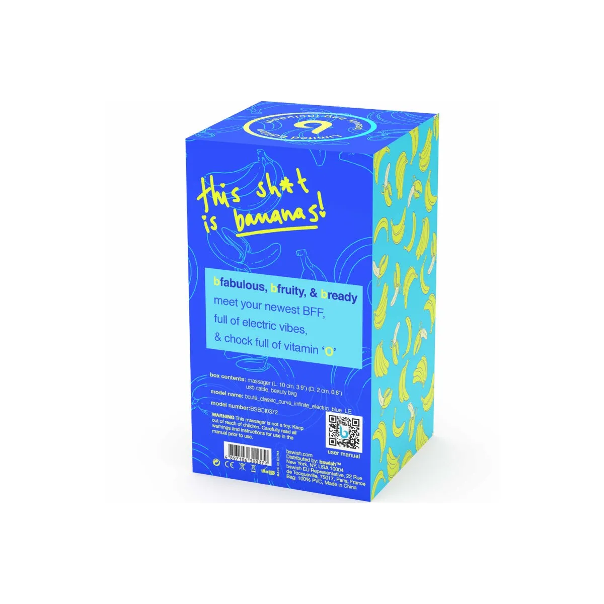 Bcute Curve Infinite Classic Limited Edition Blauer Silikon-Vibrator von B Swish | Fesselliebe.de