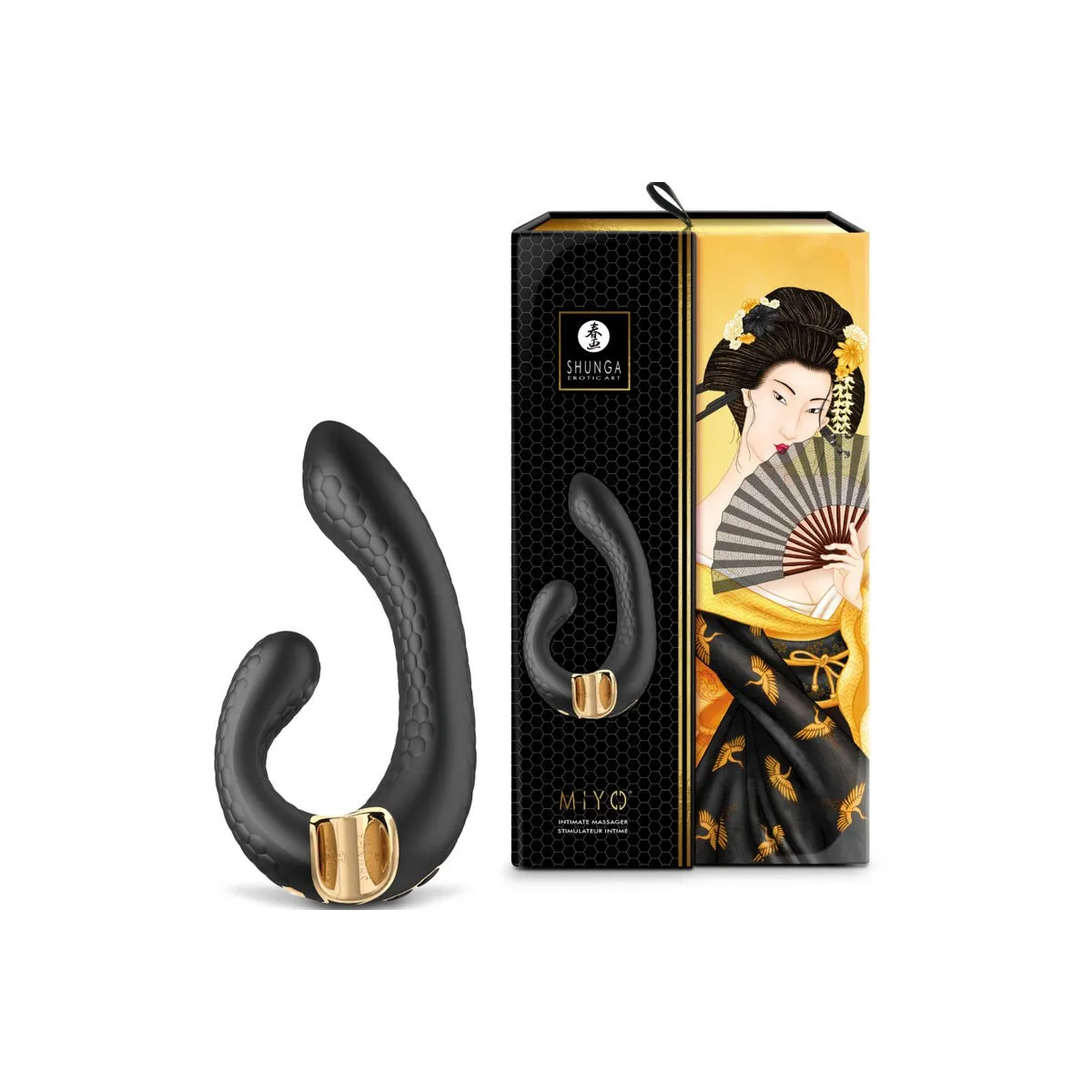 Miyo Intim Massager Schwarz von Shunga Toys | Fesselliebe.de