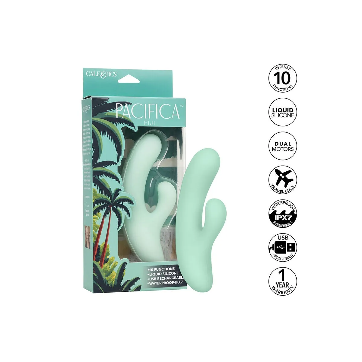 Pacifica Fiji Vibrator & Estimulator G-Punkt 10 Vibrationen Aqua von Calexotics | Fesselliebe.de