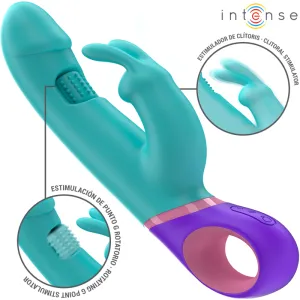 Monica Rabbit Vibrator mit Rotierendem G-Spot-Stimulator Blau von Intense Fun | Fesselliebe.de