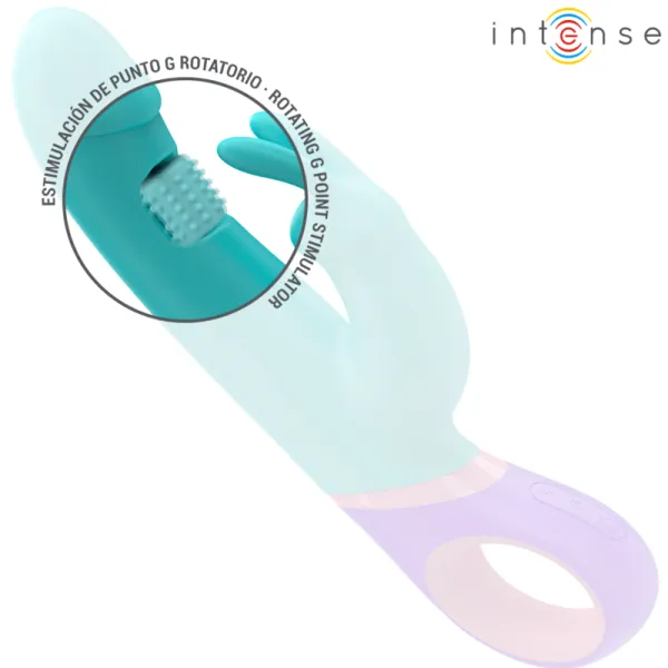 Monica Rabbit Vibrator mit Rotierendem G-Spot-Stimulator Blau von Intense Fun | Fesselliebe.de