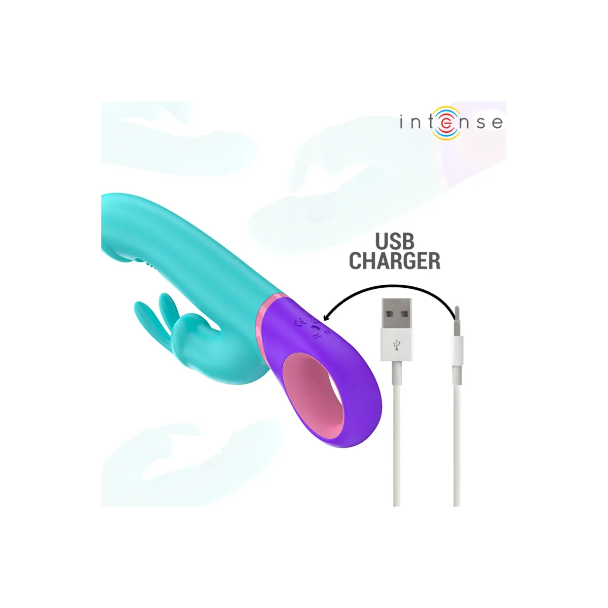 Monica Rabbit Vibrator mit Rotierendem G-Spot-Stimulator Blau von Intense Fun | Fesselliebe.de
