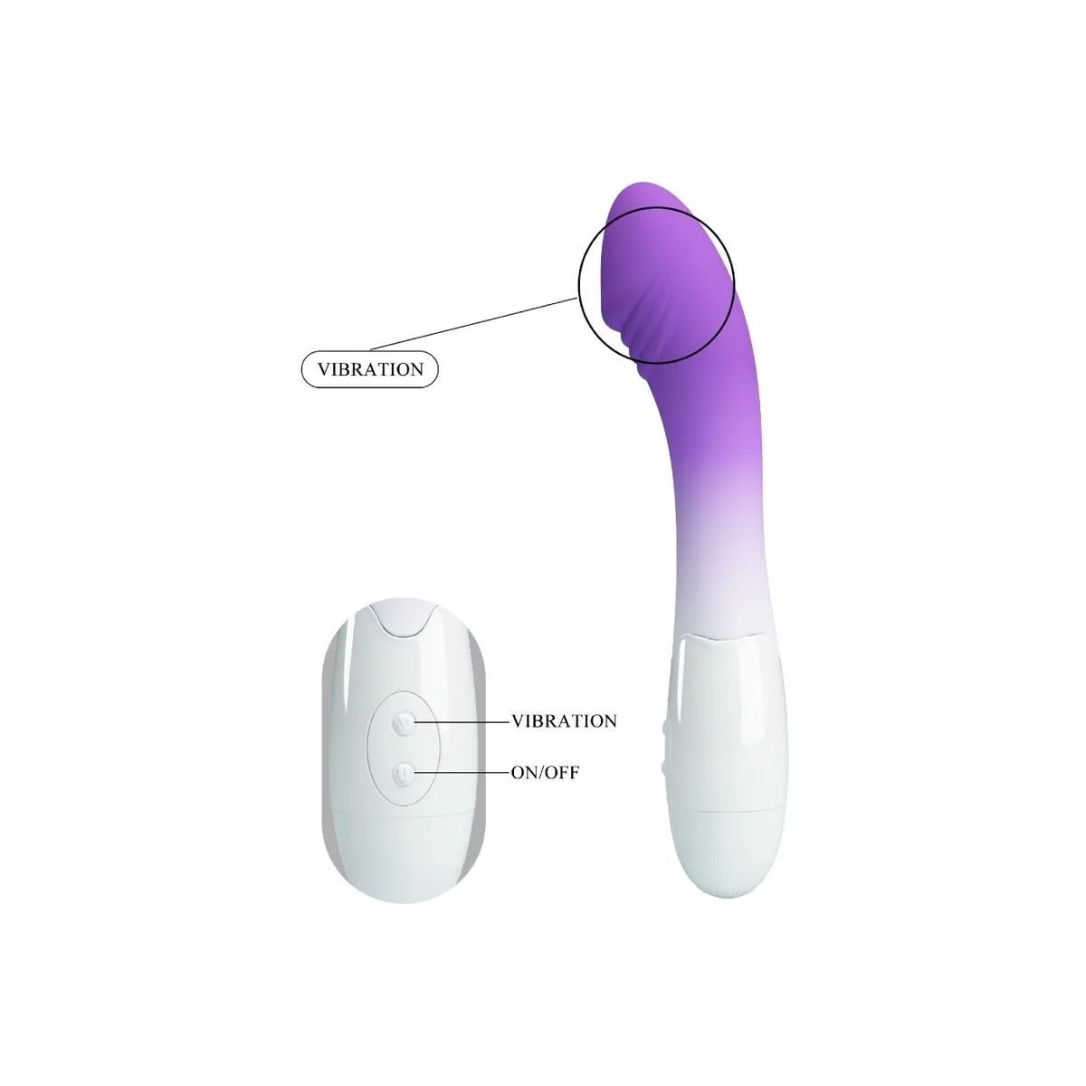 Elemental G-Spot Vibrator 30 Vibrationen Lila von Pretty Love | Fesselliebe.de