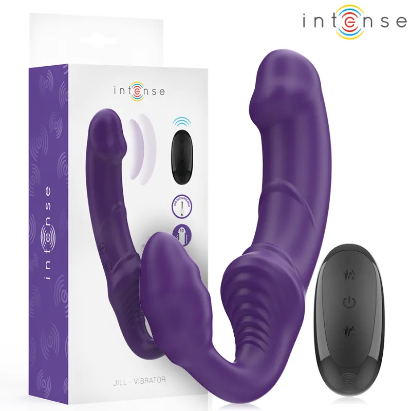 Jill Doppelvibrator 20 cm Lila mit Fernbedienung von Intense Fun | Fesselliebe.de
