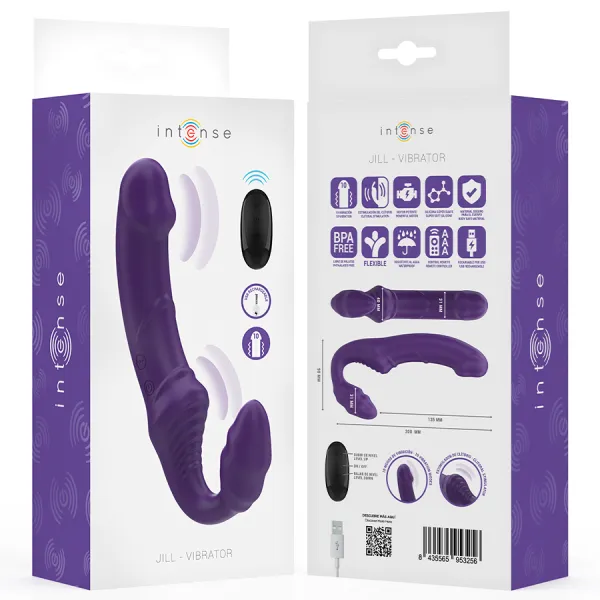 Jill Doppelvibrator 20 cm Lila mit Fernbedienung von Intense Fun | Fesselliebe.de