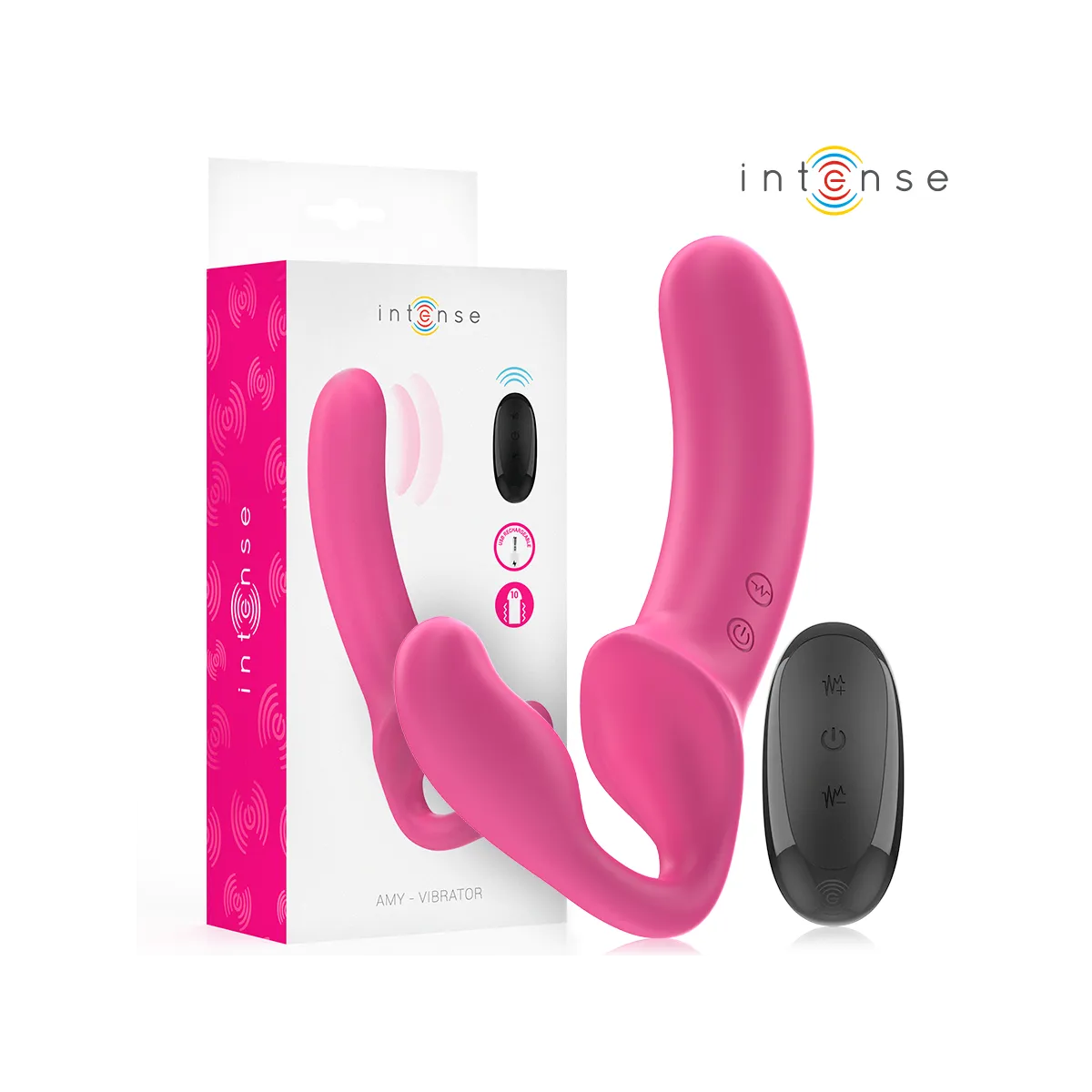 Amy Doppelvibrator 20 cm Rosa mit Fernbedienung von Intense Fun | Fesselliebe.de