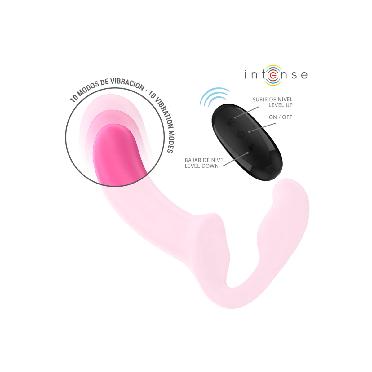 Amy Doppelvibrator 20 cm Rosa mit Fernbedienung von Intense Fun | Fesselliebe.de