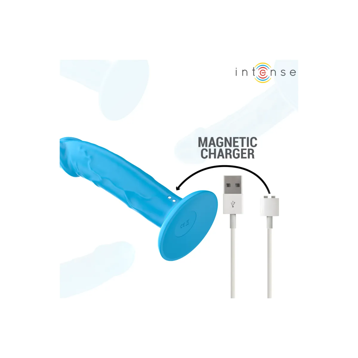 Phoebe Realistischer Vibrator 10 Vibrationen Blaue mit Fernbedienung von Intense Fun | Fesselliebe.de