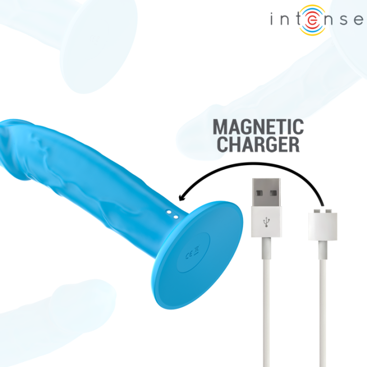 Phoebe Realistischer Vibrator 10 Vibrationen Blaue mit Fernbedienung von Intense Fun | Fesselliebe.de