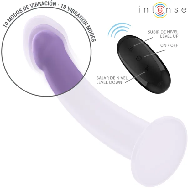 Eddie Vibrator 17,5 cm 10 Vibrationen Lila mit Fernbedienung von Intense Fun | Fesselliebe.de