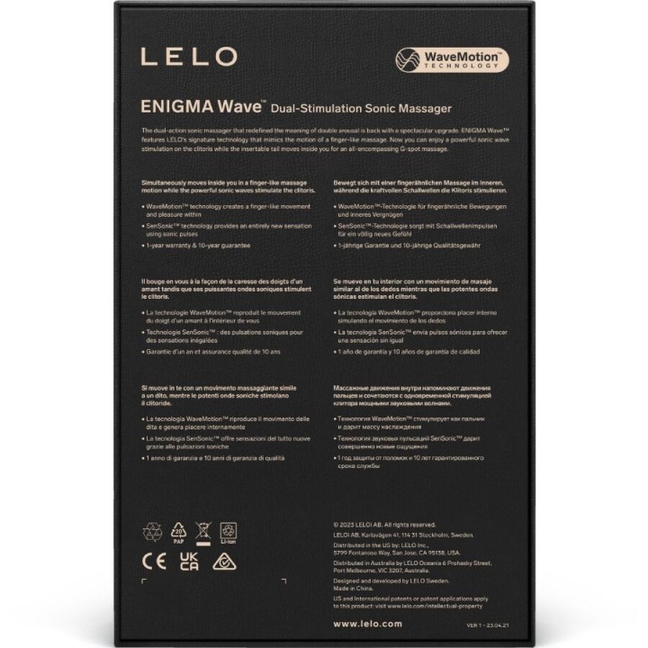 Enigma Wave Dreifach-Vibrationsmassagegerät Cyber Purple von Lelo | Fesselliebe.de