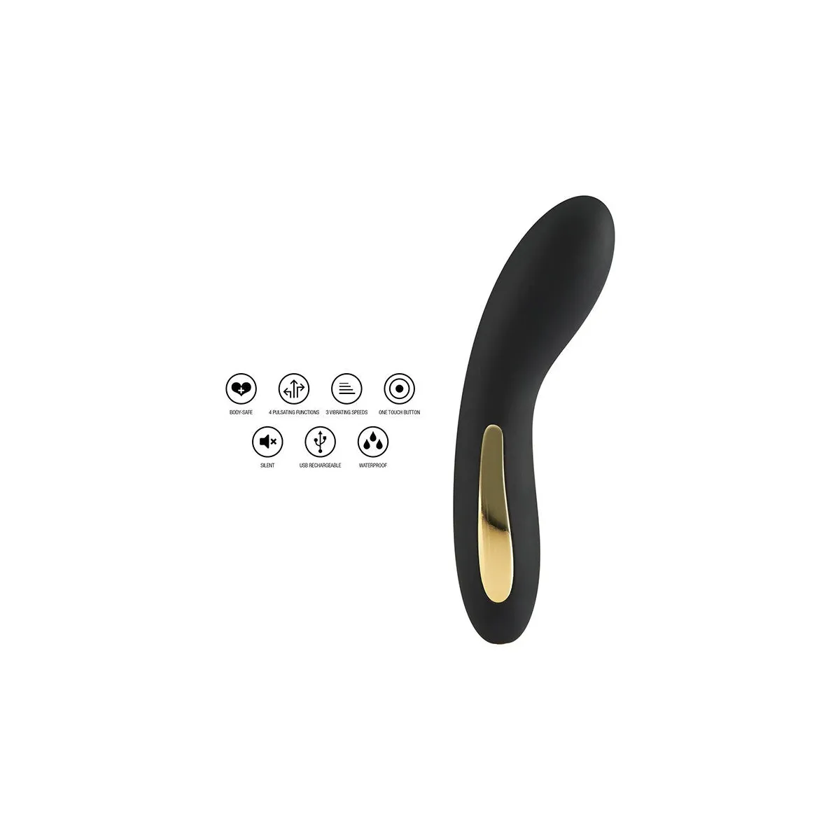 Schwarzer Vibrator mit Leuchtendem Licht von Toyjoy | Fesselliebe.de